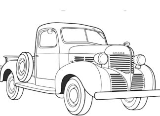 1939 pickup truck coloring book printable dodge