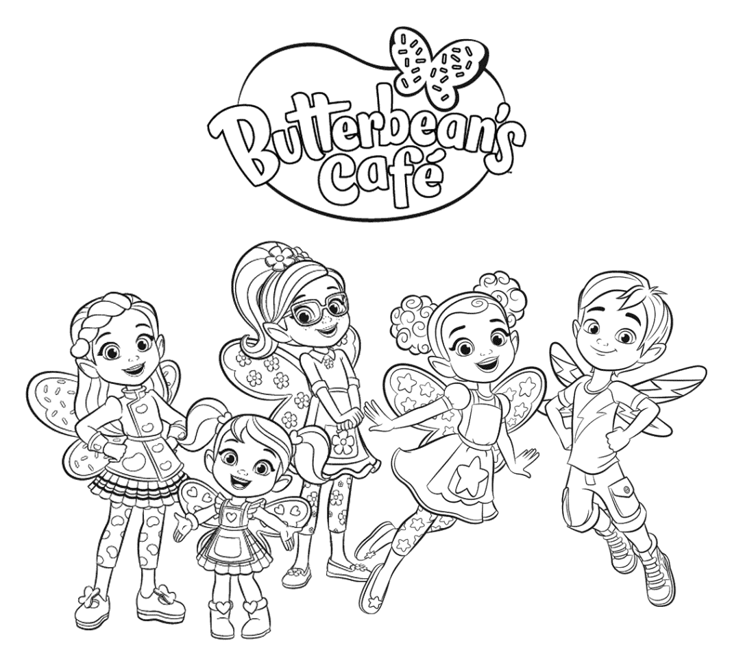 Fairies Colouring Book Butterbean's Café Printable