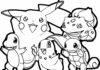 Pokemony and company coloring book to print