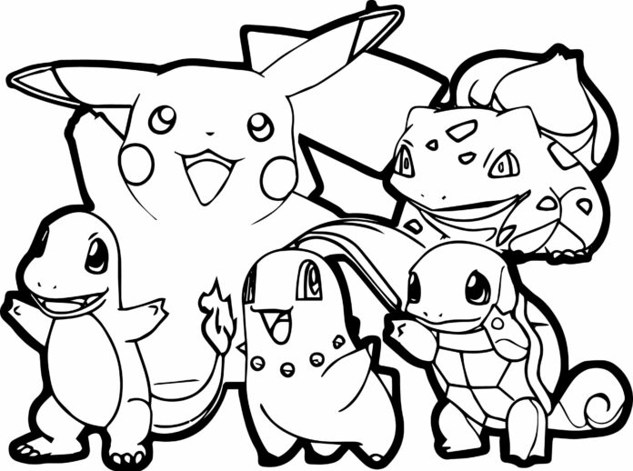 Livre à colorier Pokemon et compagnie à imprimer