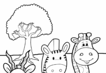 African animals coloring book online
