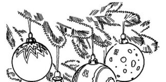 baubles per un albero di Natale