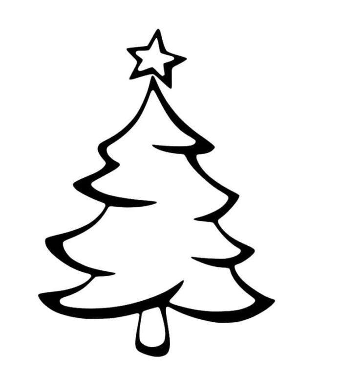 albero di Natale per i bambini immagine più semplice