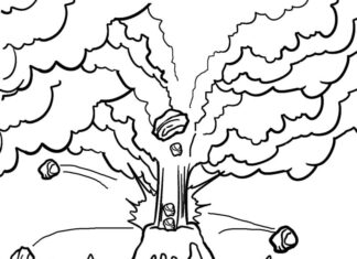 volcanic gases coloring book online