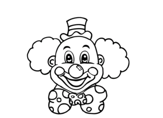 circus head coloring book to print