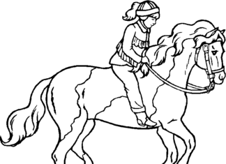 jeździec na koniu kolorwoanka do druku