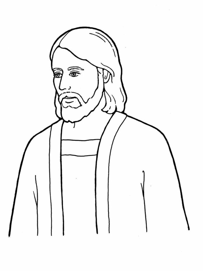 jezus chrystus postać kolorowanka online