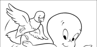 Casper the Friendly Ghost coloring book to print and online