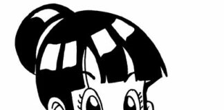 Färgbok Chichi från Dragon Ball som kan skrivas ut på nätet