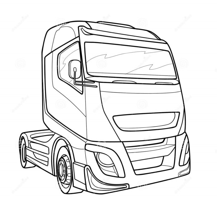 coloring page iveco truck
