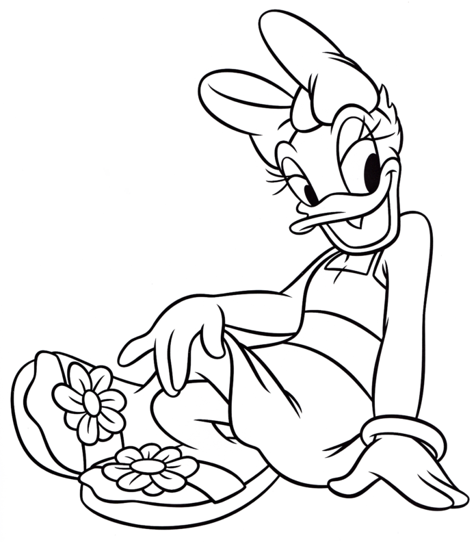 coloring page daisy disney printable cartoon for kids