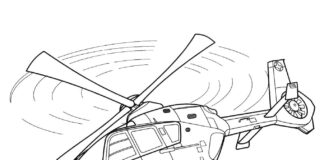 kolorowanka eurocopter do druku online helikopter