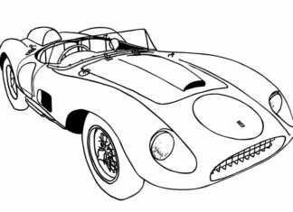 dessin de la ferrari 250 GTO à imprimer en ligne