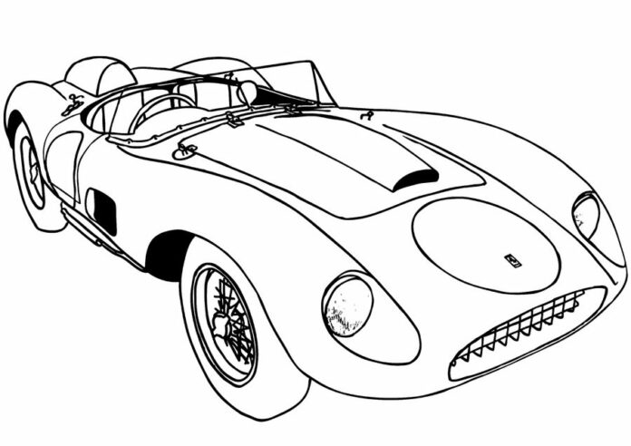dessin de la ferrari 250 GTO à imprimer en ligne