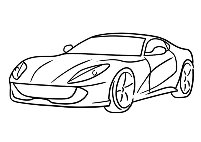Ferrari 812 Superfast coloring book to print online
