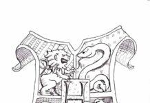 Coloring book coat of arms of goward to print online