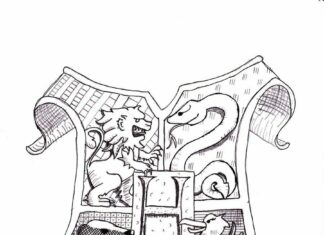 Coloring book coat of arms of goward to print online