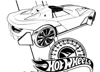 coloring page hot wheeels car collection