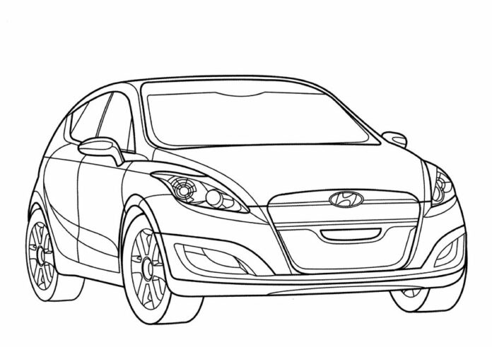 Página para colorear Hyundai i10 para imprimir en línea
