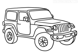 hoja para colorear jeep renegade imprimible para niños omline