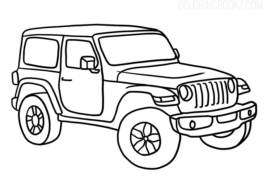 hoja para colorear jeep renegade imprimible para niños omline