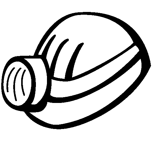 Čiapka - omaľovánka banícka prilba s baterkou - banícka cazpka k vytlačeniu