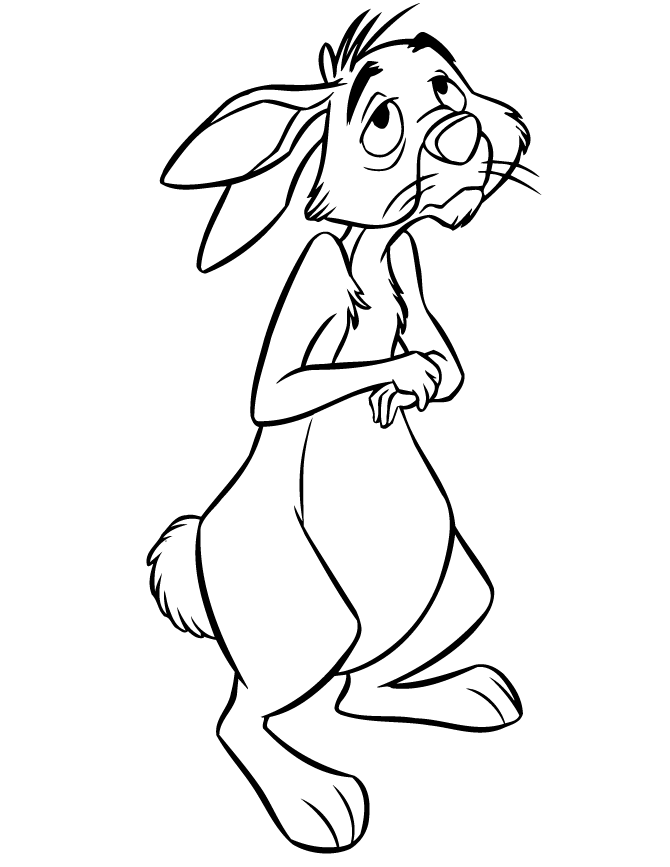coloring book rabbit from Winnie the Pooh stories for kids to print