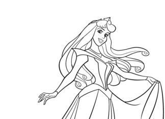 Princess Aurora coloring book for girls to print