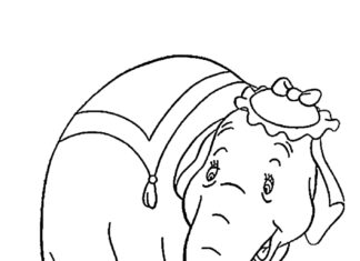 Dumbo fairy tale and disney elephant mom coloring book printable