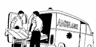 Printable coloring page paramedics