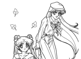 coloring page sailor moon for girls