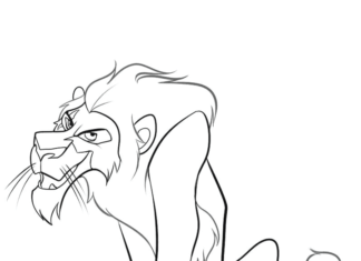 coloring book blemish from the lion king printable for kids