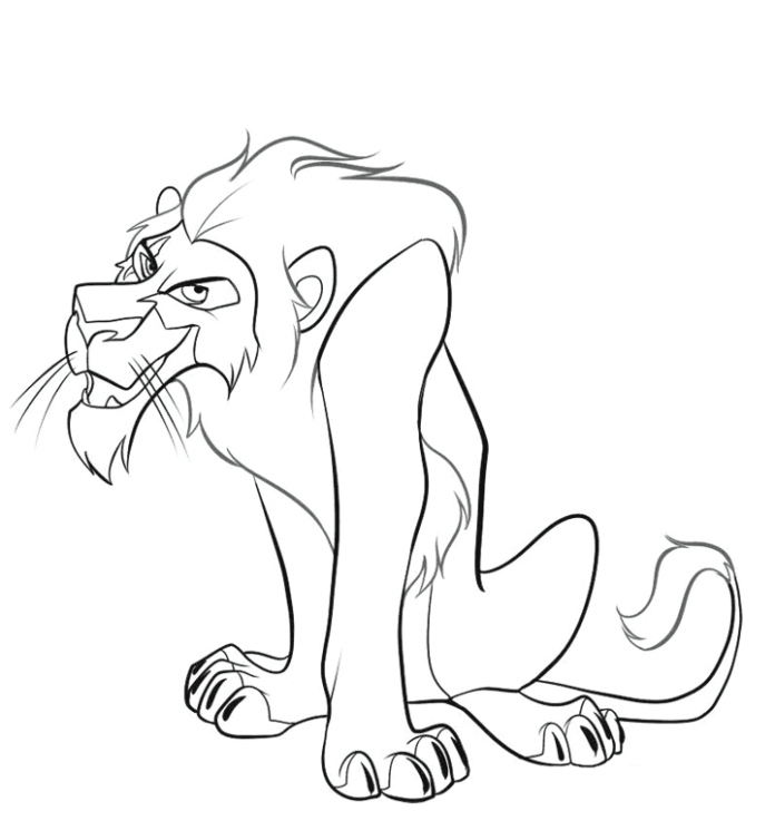 coloring book blemish from the lion king printable for kids