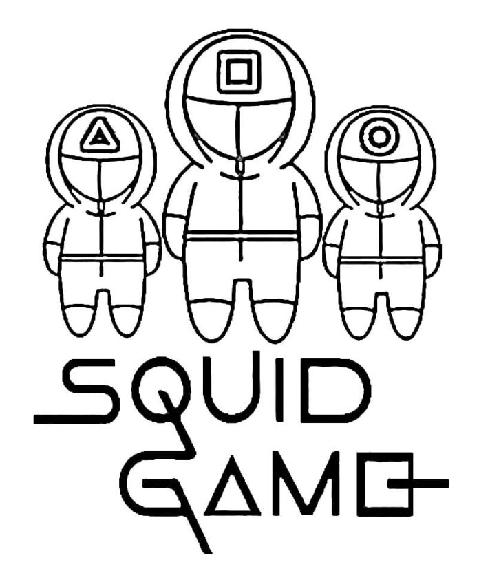 coloring book squid game printable for kids