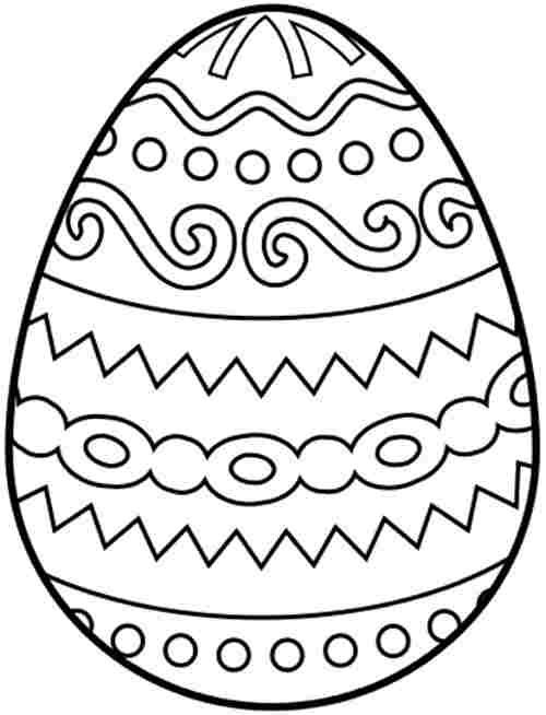 Plantilla de huevos de Pascua para colorear