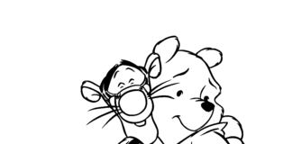 tigre para colorear del cuento Winnie the Pooh para niños imprimible