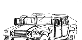 kolorowanka wojskowy Humvee do druku