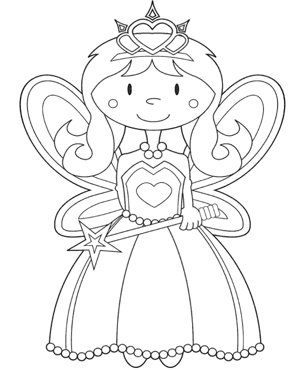 coloring book fairy for girls