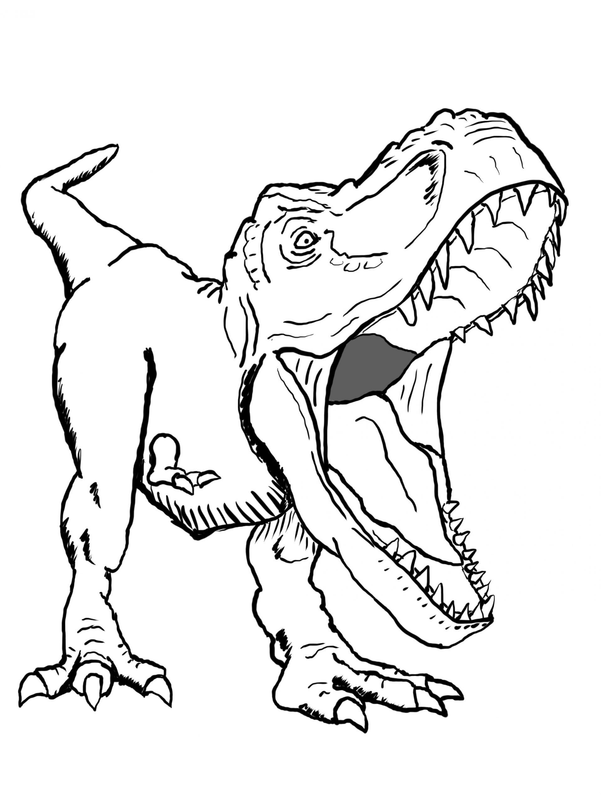Kolorowanka T rex z bajki do druku i online