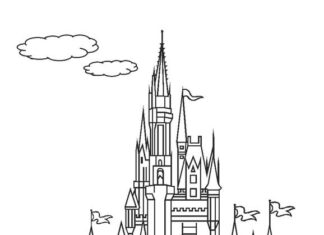 coloring page princess blanket castle printable with fairy tale