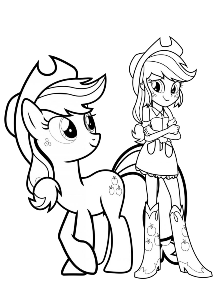 pony and equestra girl coloring book online