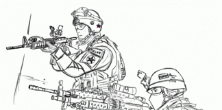 military base defense coloring book to print