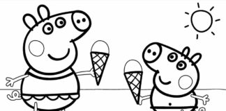 peppa no livro de coloração de sorvete online