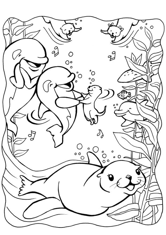 underwater world coloring book to print
