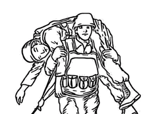 wounded soldier coloring book online