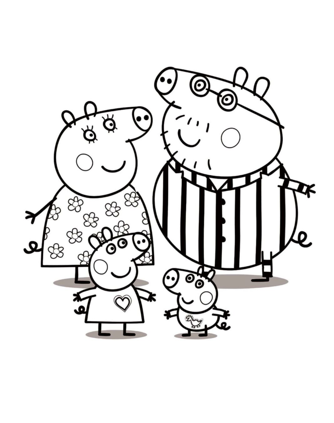 pig family coloring book online