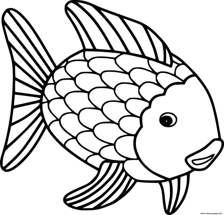 Wishing Fish coloring book to print and online