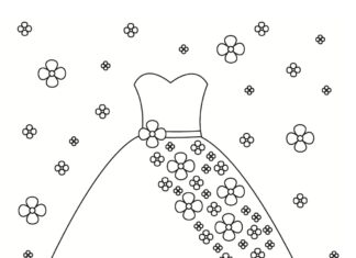 brudens kjole malebog online