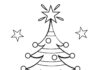 Weihnachtsbaum mit Christbaumkugeln Malbuch