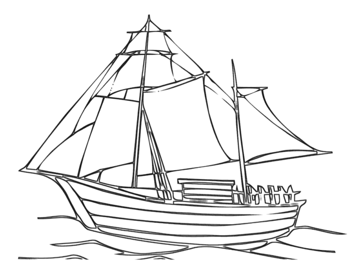 tourist sailboat coloring book online